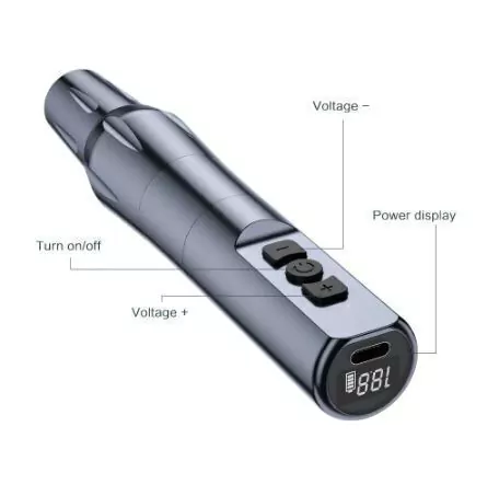Maquina rotativa sem fio Tattoo Pen Biomaser - Para Micropigmentação, Lábios e Sobrancelha