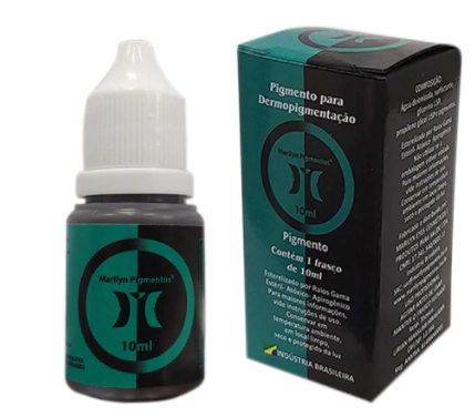 Pigmento Castanho Escuro Marilyn Para Micropigmentação Sobrancelhas 10ml