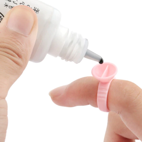 Anel de cola c/ divisória Descartável Rosa - 50 Unid