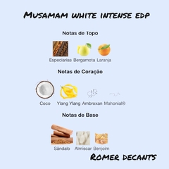 Musamam White Intense - Eau de Parfum (Lattafa) - Romer Decants