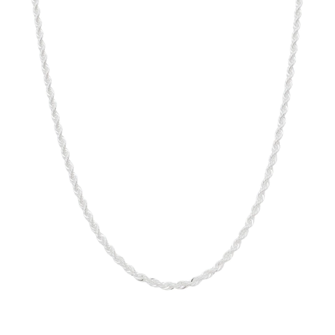 COLAR CORDA BANHO PRATA