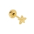 PIERCING ESTRELA PEQUENA DE FURO BANHO OURO