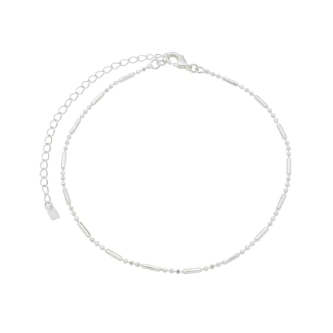 TORNOZELEIRA BASTÃO BANHO PRATA