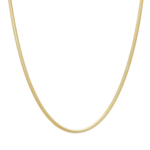 COLAR COBRA LARGA BANHO OURO