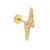 PIERCING RAIO DE ZIRCONIA FURO BANHO OURO