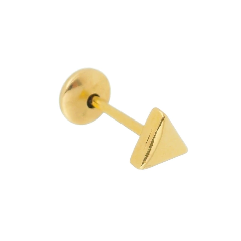 PIERCING TRIANGULO PEQUENO DE FURO BANHO OURO