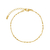 PULSEIRA 3 BOLINHAS CADEADO BANHO OURO