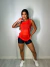 Blusa amarração tule vermelho