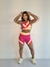 Conjunto short e top power rosa jubile c/ laranja peach