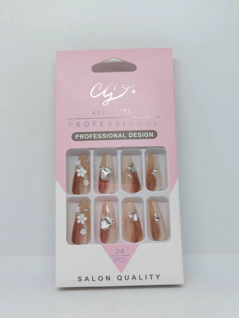 Uñas Postizas Coquette Maximalista -City Girl