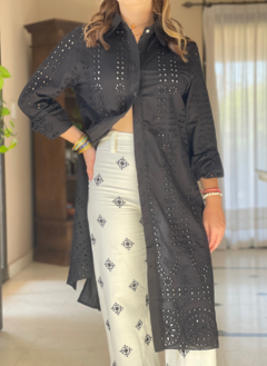 VESTIDO CAMISERO DALOA NEGRO - comprar online