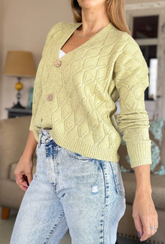 Cardigan Zurich verde - comprar online