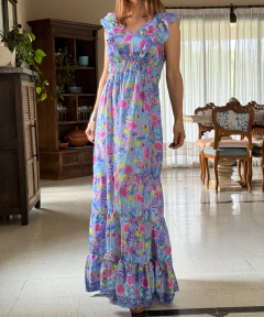 VESTIDO HOLLYS CELESTE - tienda online