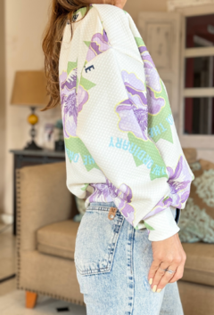 Buzo Flora matelasse - LA SALA SHOWROOM