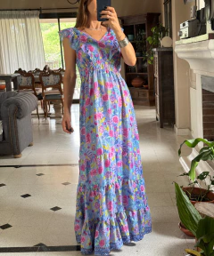 VESTIDO HOLLYS CELESTE - LA SALA SHOWROOM