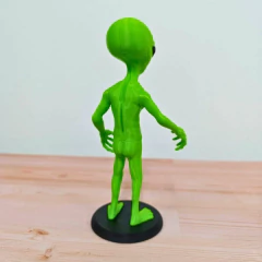 Decoração Alien Verde – Estátua Alienígena Geek | Presente Criativo e Diferente - 3D Prints | Loja de Impressoras 3D Bambu Lab e Filamentos