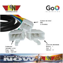 Acelerador e Manopla com Botão Ré para Triciclo e scooter Elétrica citycoco - Moto Nelson