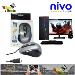 Mouse 5D Ergonômico Óptico USB 5+1 Botões 1200 DPI