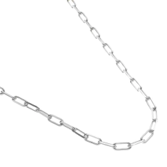 Choker Elos Cartier Diamantados Banhada a Ródio Branco