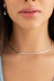 Choker Fita Lisa Slim Banhada a Ródio Branco - comprar online