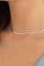 Imagem do Choker Fita Lisa Slim Banhada a Ródio Branco