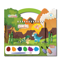 PINCELES Y ACUARELAS DINOS