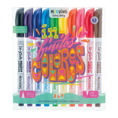 MICROFIBRA MOOVING PUNTA METILICA X 10 COLORES