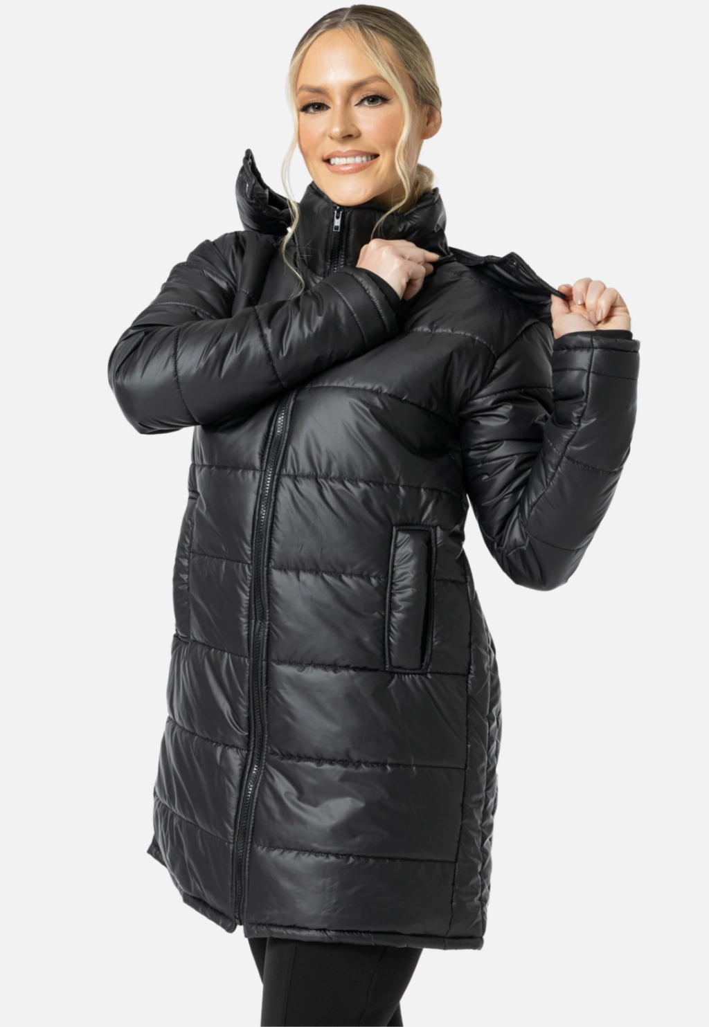Jaqueta Sobretudo Acolchoado Carbella Puffer Bobojaco Preto