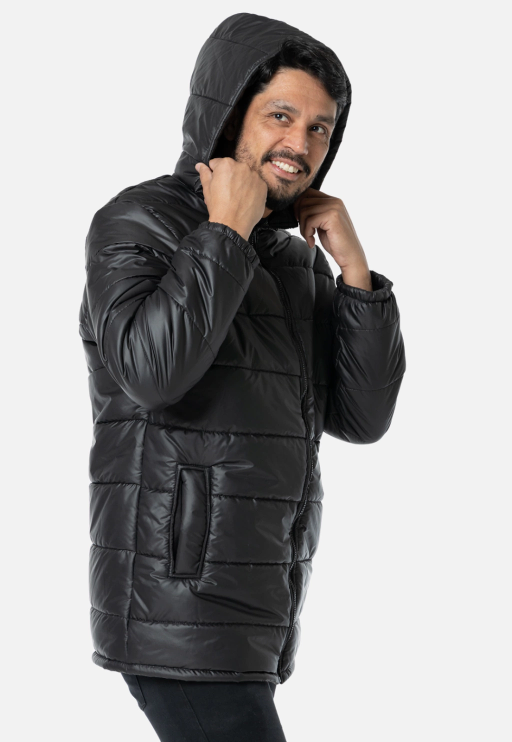 Jaqueta Carbella Casaco Impermeável Acolchoado Puffer Bobojaco Preto