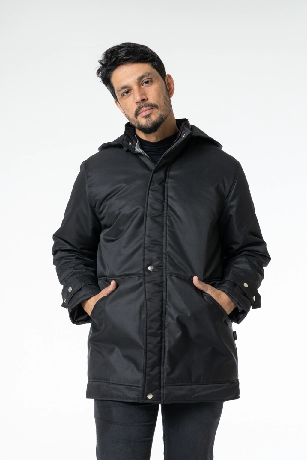 Casaco Masculino Impermeável Para Inverno Frio Neve Preto