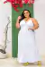 Vestido Alça Liso Plus Size - CAROL MODAS PLUS SIZE