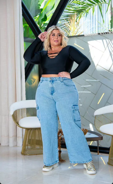 Calça Wid Leg Cintura Alta