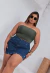 Cropped Top Faixa Plus Size 46 ao 50 com bojo - CAROL MODAS PLUS SIZE