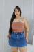 Short Saia Jeans Plus Size - CAROL MODAS PLUS SIZE