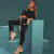 CALÇA FEMININA FIVELA CARGO PRETA