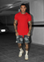 CAMISETA MASCULINA LONGLINE SLIM VERMELHA - comprar online
