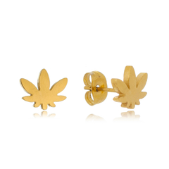 Brinco Cannabis Aço304 Inoxidável Média - comprar online