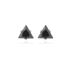 Brinco Triangulo Aço304 Inoxidável Zirconia 7mm - comprar online
