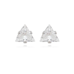 Brinco Triangulo Aço304 Inoxidável Zirconia 7mm na internet