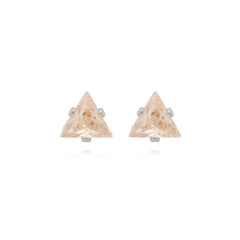 Brinco Triangulo Aço304 Inoxidável Zirconia 7mm na internet