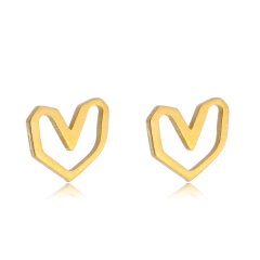 Brinco Coração Liso Aço304 Inoxidável - comprar online