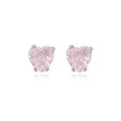 Brinco Coração Aço304 Inoxidável Zirconia 3mm - comprar online