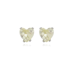 Brinco Coração Aço304 Inoxidável Zirconia 6mm - loja online