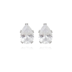 Brinco Gota Aço304 Inoxidável Zirconia 5mm - comprar online