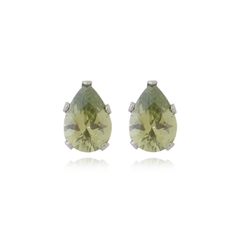 Imagem do Brinco Gota Aço304 Inoxidável Zirconia 5mm