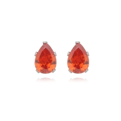 Brinco Gota Aço304 Inoxidável Zirconia 7mm - AUTHENTIC EVOLUTION COMERCIO ATACADISTA E VAREJISTA DE PEDRAS PRECIOSAS LTDA