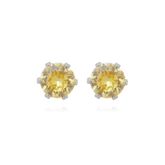 Brinco Redondo Aço304 Inoxidável Zirconia 3mm - loja online