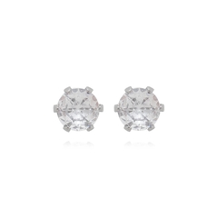 Brinco Redondo Aço304 Inoxidável Zirconia 8mm - comprar online