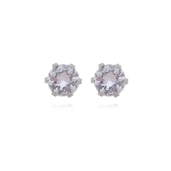 Brinco Redondo Aço304 Inoxidável Zirconia 4mm - AUTHENTIC EVOLUTION COMERCIO ATACADISTA E VAREJISTA DE PEDRAS PRECIOSAS LTDA