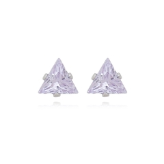 Brinco Triangulo Aço304 Inoxidável Zirconia 4mm - comprar online